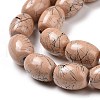Baking Painted Drawbench Glass Bead Strands GLAD-S080-6x8-76-2