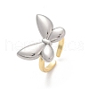 Brass Adjustable Open Cuff Rings for Women RJEW-Q030-03GP-2