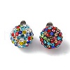 Polymer Clay Rhinestone Pendants RB-S055-12B-M-2