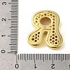 Rack Plating Brass Micro Pave Clear Cubic Zirconia Perdants KK-C067-11G-R-3