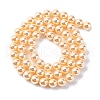 UV Plating Pearlized Glass Pearl Beads Strands GLAA-F128-01A-T6-4