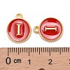 Golden Plated Alloy Enamel Charms X-ENAM-S118-03I-3