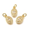 Brass Micro Pave Cubic Zirconia Pendants KK-U072-12G-1