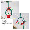 Crafans 3Pcs 3 Style Christmas Theme Cotton Weave Pendant Decorations Sets HJEW-CF0001-12-6
