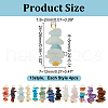 52Pcs 13 Styles Natural Mixed Gemstone Chip Pendants PALLOY-HY00016-2
