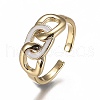 Brass Enamel Cuff Rings RJEW-P006-02G-4