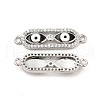 Brass Micro Pave Clear Cubic Zirconia Connector Charms with Enamel KK-E068-VB397-2-2