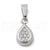 Ion Plating(IP) 304 Stainless Steel Micro Pave Cubic Zirconia Pendants STAS-Z107-02P-03-1