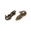 Alloy Metal 3D Mermaid Pendants PALLOY-2458-AB-FF-3