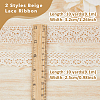 DICOSMETIC 20 Yards 2 Styles Cotton Lace Ribbon OCOR-DC0001-14-2