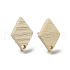 Ash Wood Stud Earring Findings EJEW-N017-011B-2