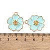 Light Gold Plated Alloy Enamel Pendants ENAM-Z017-14KCG-05-3