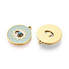 316 Surgical Stainless Steel Enamel Pendants STAS-M073-06G-2