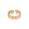 Textured Flat Round Cuff Ring RJEW-S048-007G-NF-1