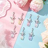 Angel Glass Pearl Round Bead Pendant Decorations HJEW-JM03334-1