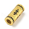 Brass Micro Pave Black Cubic Zirconia Beads KK-G493-35G-2