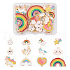 Boutigem 24Pcs 12 Style Alloy Enamel Pendants ENAM-BG0001-02-1