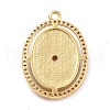 Golden Plated Brass Micro Pave Clear Cubic Zirconia Pendants ZIRC-L097-026-G-4