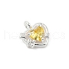 925 Sterling Silver Micro Pave Cubic Zirconia Pendants STER-Q002-02B-2