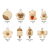 8Pcs 8 Style Opaque Resin Pendants RESI-FS0001-23A-2
