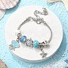 Ocaen Theme European Beads Charm Bracelet Set for Women BJEW-JB11587-02-1