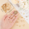 Beebeecraft 50Pcs Flat Round 304 Stainless Steel Stud Earrings Findings STAS-BBC0005-85B-3