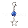 10Pcs 10 Colors Star Alloy Pendant Decorations HJEW-JM02649-3