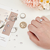 WADORN 4Pcs 4 Style Adjustable Brass Pad Ring Settings KK-WR0001-15-4