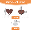 FIBLOOM 60Pcs Wood Stud Earrings Finding EJEW-FI0003-33A-2