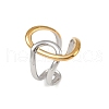 304 Stainless Steel Open Cuff Rings for Women RJEW-K296-03B-GP-4