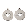 Non-Tarnish 316L Surgical Stainless Steel Pendants STAS-F302-10P-01-1