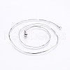 304 Stainless Steel Flat Snake Chain Necklaces NJEW-O102-27P-1