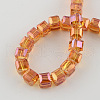 Electroplate Glass Bead Strands EGLA-R064-4mm-04-2