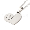 Non-Tarnish 306 Stainless Steel Pendant Necklace for Women NJEW-Q772-01P-08-2