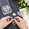 CHGCRAFT 4Pcs Crystal Rhinestone Tassel Heart Shoulder Badge JEWB-CA0001-23-3