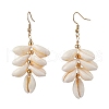 304 Stainless Steel Shell Shape Dangle Earrings EJEW-JE06381-01-2