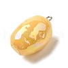 Opaque Resin Pendants FIND-I044-16D-2