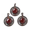 Natural Carnelian(Dyed and Heated) Pendants G-Q158-03A-R01-1