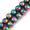 Electroplated Synthetic Magnetic Hematite Beads Strands G-G174-L01-02-1