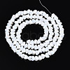 Electroplate Opaque Glass Beads Strands GLAA-N022-4mm-03-2