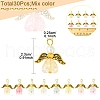 30Pcs Heart Acrylic Pendants PALLOY-FS00024-5