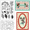 BENECREAT PVC Plastic Stamps & Carbon Steel Cutting Dies Stencils DIY-BC0005-65-1
