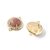 Natural Rhodonite Faceted Connector Charms G-H323-03G-14-2