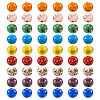54Pcs 9 Colors Handmade Lampwork Beads LAMP-TA0001-09-2