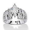 Brass Cubic Zirconia Finger Rings for Wmomen FS-WG2886B-03-4