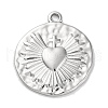 Anti-Tarnish 304 Stainless Steel Pendants STAS-K293-08P-1