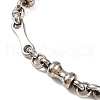 Tarnish Resistant 201 Stainless Steel Bone Link Chain Bracelets BJEW-B078-89P-2