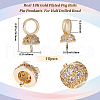 Beebeecraft 10Pcs Brass Micro Pave Cubic Zirconia Cup Pearl Peg Bails Pin Pendants KK-BBC0008-98-2