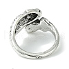 Snake Alloy Open Cuff Rings RJEW-K275-71AS-3