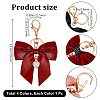 Beebeecraft 4Pcs 4 Colors Bowknot Polyester Pendant Decorations HJEW-BBC0001-09-2